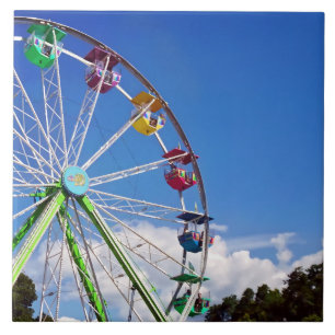 Colourful Ferris Wheel Ceramic Tile