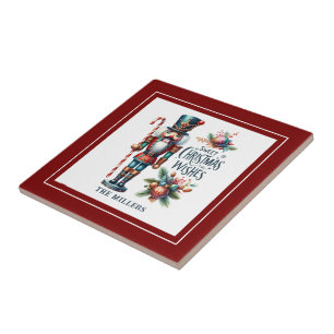 Colourful festive Christmas Nutcracker  Ceramic Tile