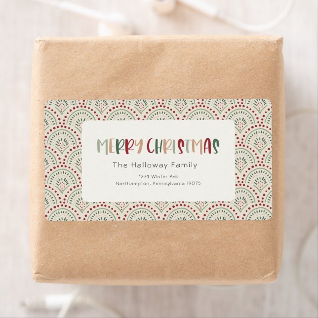 Colourful Festive Christmas Return Address Package (Insitu)