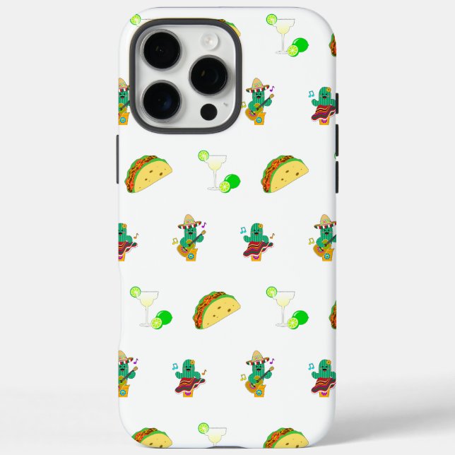 Colourful Festive Cinco de Mayo 2025 Dancing Cactu Case-Mate iPhone Case (Back)