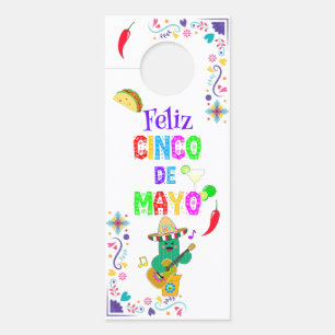Colourful Festive Cinco de Mayo 2025 Dancing Cactu Door Hanger