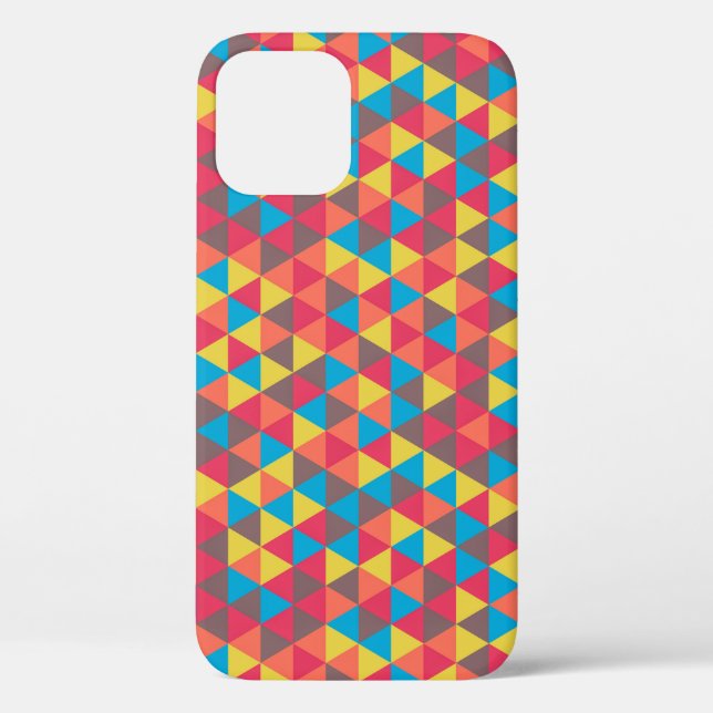 Colourful Festive Geometric Triangles Pattern | Case-Mate iPhone Case (Back)