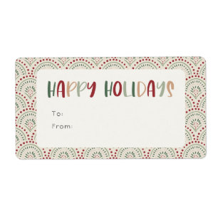 Colourful Festive Happy Holidays Rectangle Gift