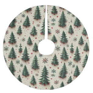 Colourful Festive Pattern Brushed Polyester Tree Skirt