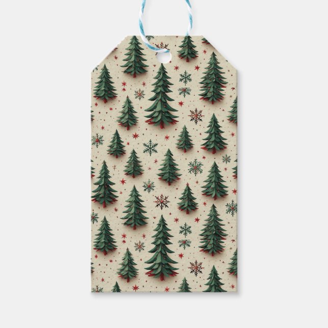 Colourful Festive Pattern Gift Tags (Front)