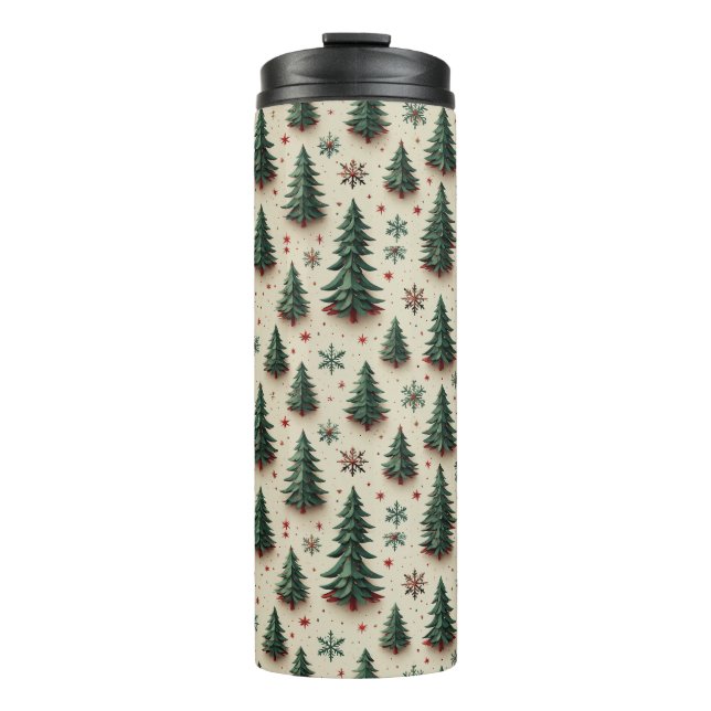 Colourful Festive Pattern Thermal Tumbler (Front)