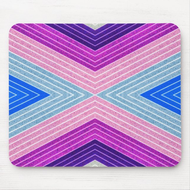 Colourful Fibre Chevron Mouse Pad (Front)