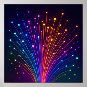 Colourful Fibre Optic Poster