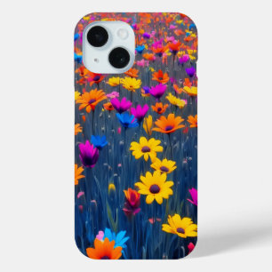 Colourful Field Of Flowers iPhone 15 Case