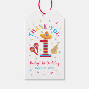 Colourful Fiesta 1st Birthday Mexican Gift Tags