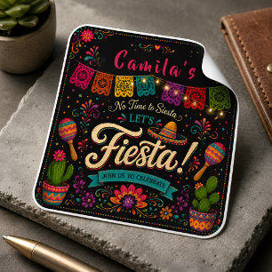Colourful Fiesta Birthday Sticker for Girls