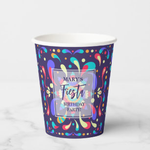 Colourful Fiesta Blue Paper Cups