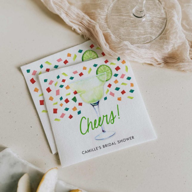 Colourful Fiesta Bridal Shower Cheers Napkin (Fiesta Bridal Shower Cheers Napkins)