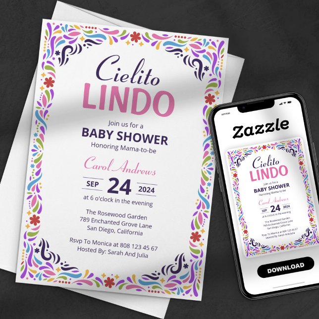 Colourful Fiesta Cielito Lindo Mexican Baby Shower Invitation (Creator Uploaded)