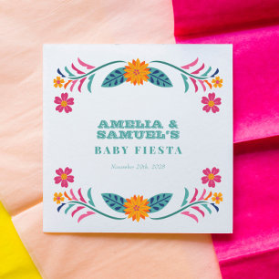 Colourful Fiesta Floral Baby Shower Napkin