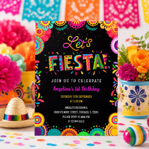 Colourful Fiesta Mexican Birthday Invitation