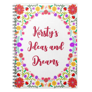 Colourful Fiesta Mexican Floral Frame Notebook