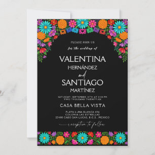 Colourful Fiesta Mexican Floral Wedding Invitation