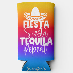 Colourful Fiesta Party Custom Seltzer Can Cooler