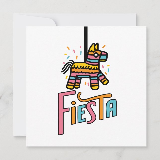 Colourful Fiesta Piñata Festive  Save The Date (Front)