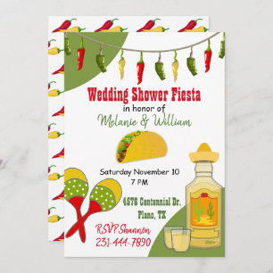 Colourful Fiesta Themed Wedding Party Invitation