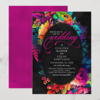 Colourful Fiesta Watercolor Floral Wedding
