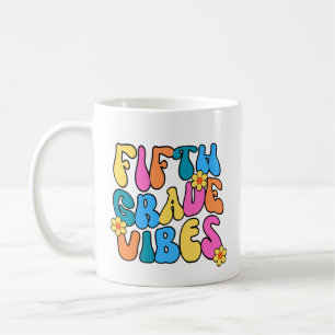 Colourful Fifth Grade Vibes– Back to  school Retro Coffee Mug