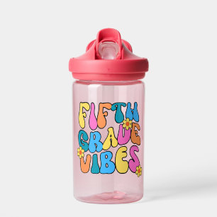 Colourful Fifth Grade Vibes– Back to school Retro Water Bottle