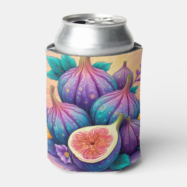 Colourful fig can cooler (Can Front)