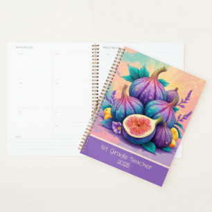 Colourful fig for 1st grade 2026 custom planner