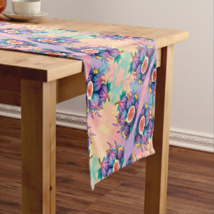 Colourful fig short table runner