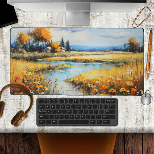 Colourful Fine Art Summer Landscape Desk Mat