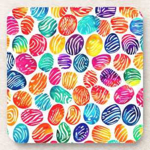 Colourful Fingerprint Art Coaster