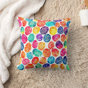 Colourful Fingerprint Art Cushion