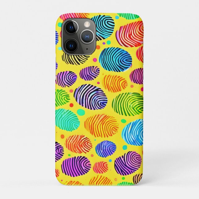 Colourful Fingerprint Symphony Case-Mate iPhone Case (Back)