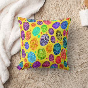 Colourful Fingerprint Symphony Cushion