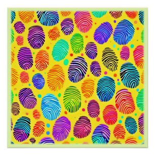 Colourful Fingerprint Symphony Poster
