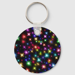 Colourful Fire Works Key Ring
