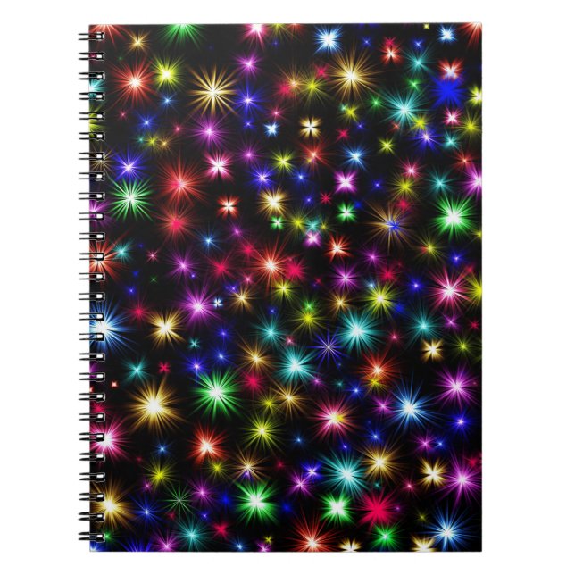 Colourful Fire Works  Notebook (Front)