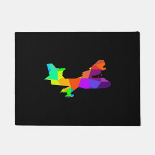Colourful firefighting plane from the fire doormat