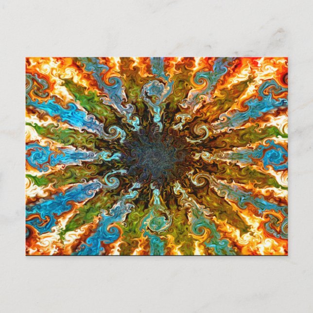 Colourful Fires Postcard (Front)