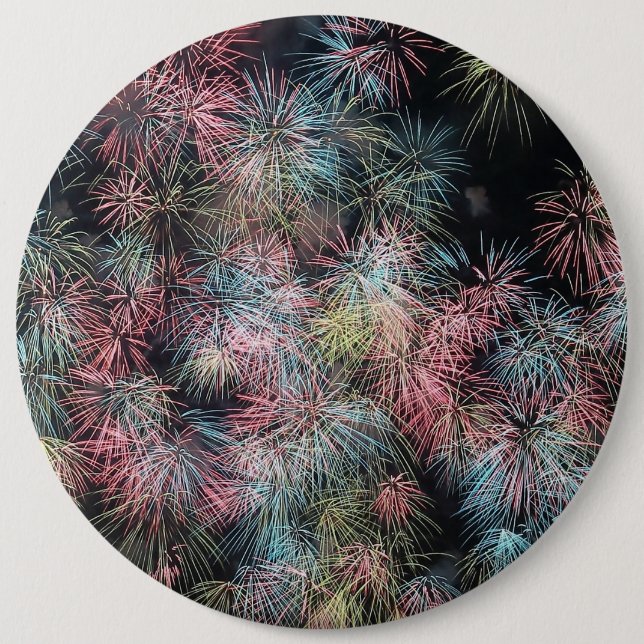 Colourful Firework... 6 Cm Round Badge (Front)