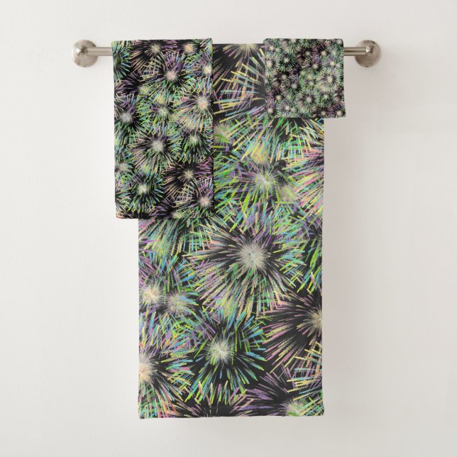 Colourful Fireworks    Bath Towel Set (Insitu)