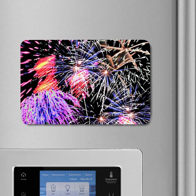 Colourful Fireworks Display Fourth of July Flexibl Magnet (Colorful Fireworks Display Fourth of July Flexible Magnet)