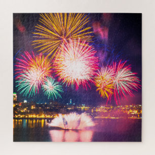 Colourful Fireworks Jigsaw Puzzle