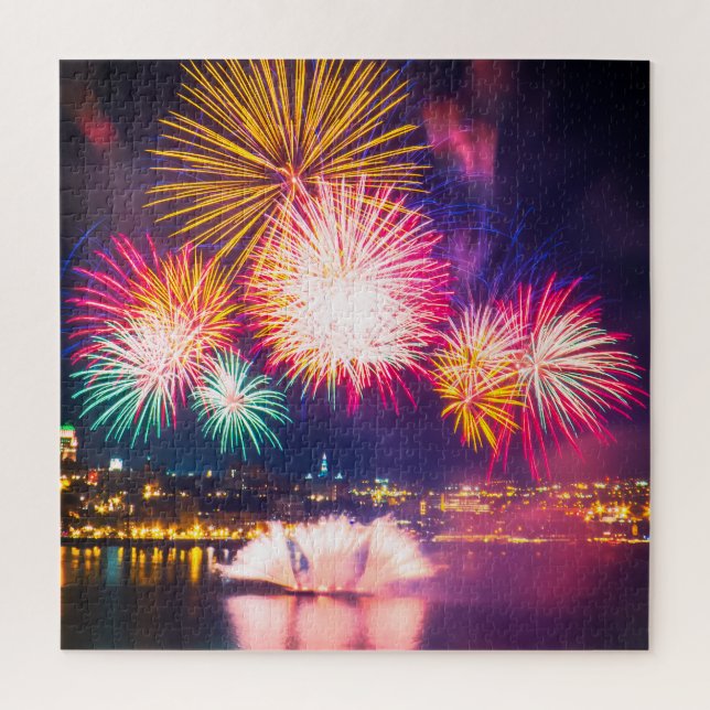 Colourful Fireworks Jigsaw Puzzle (Vertical)