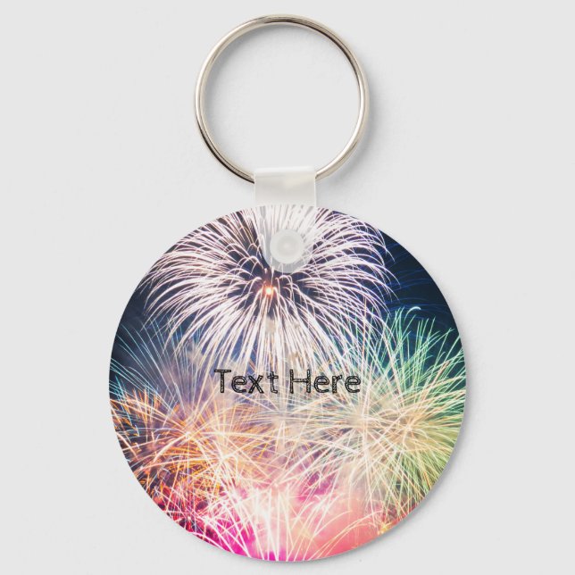 Colourful Fireworks Key Ring (Front)