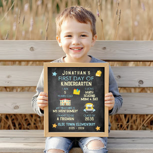 Colourful First Day of School Sign