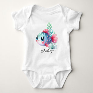 Colourful Fish Baby Bodysuit