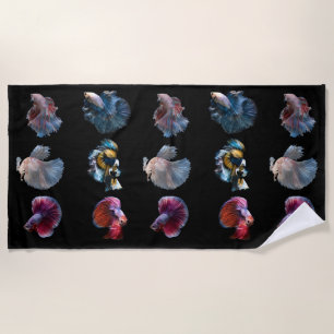 Colourful Fish beach towel